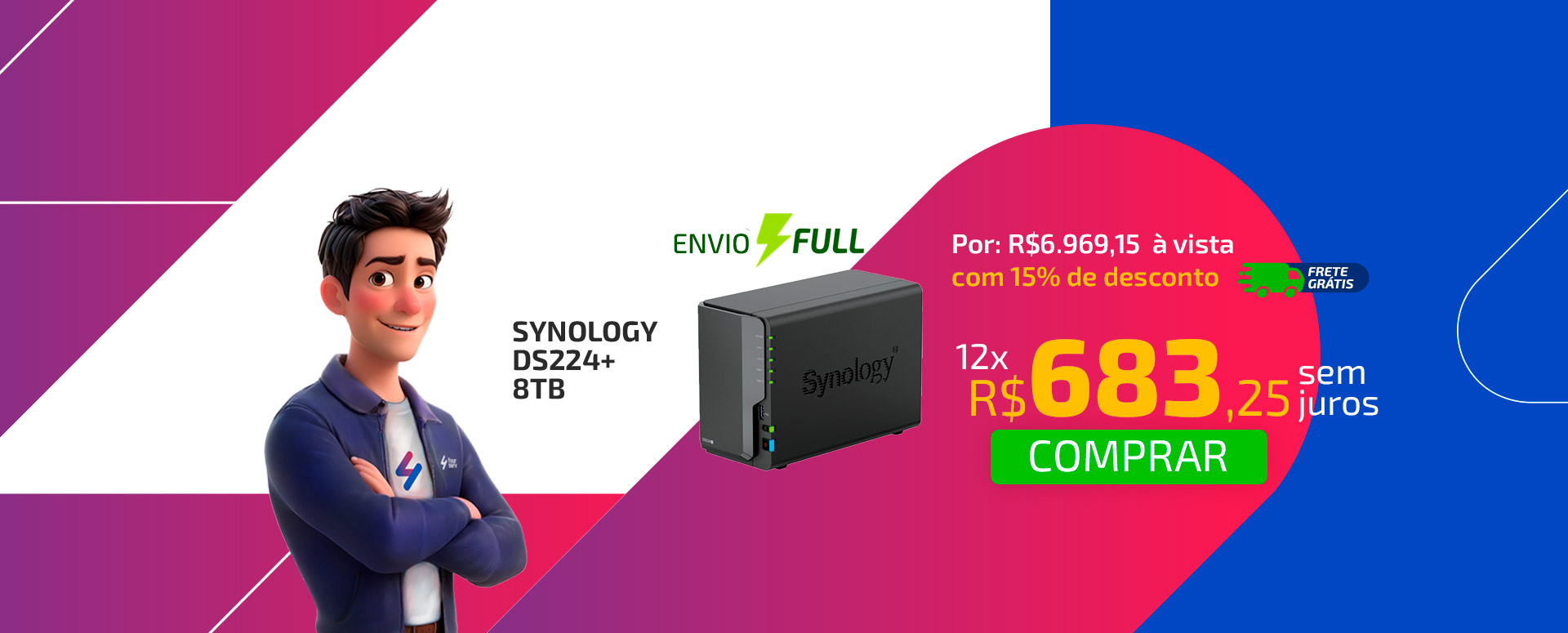 NAS Synology DS224+ - 8TB