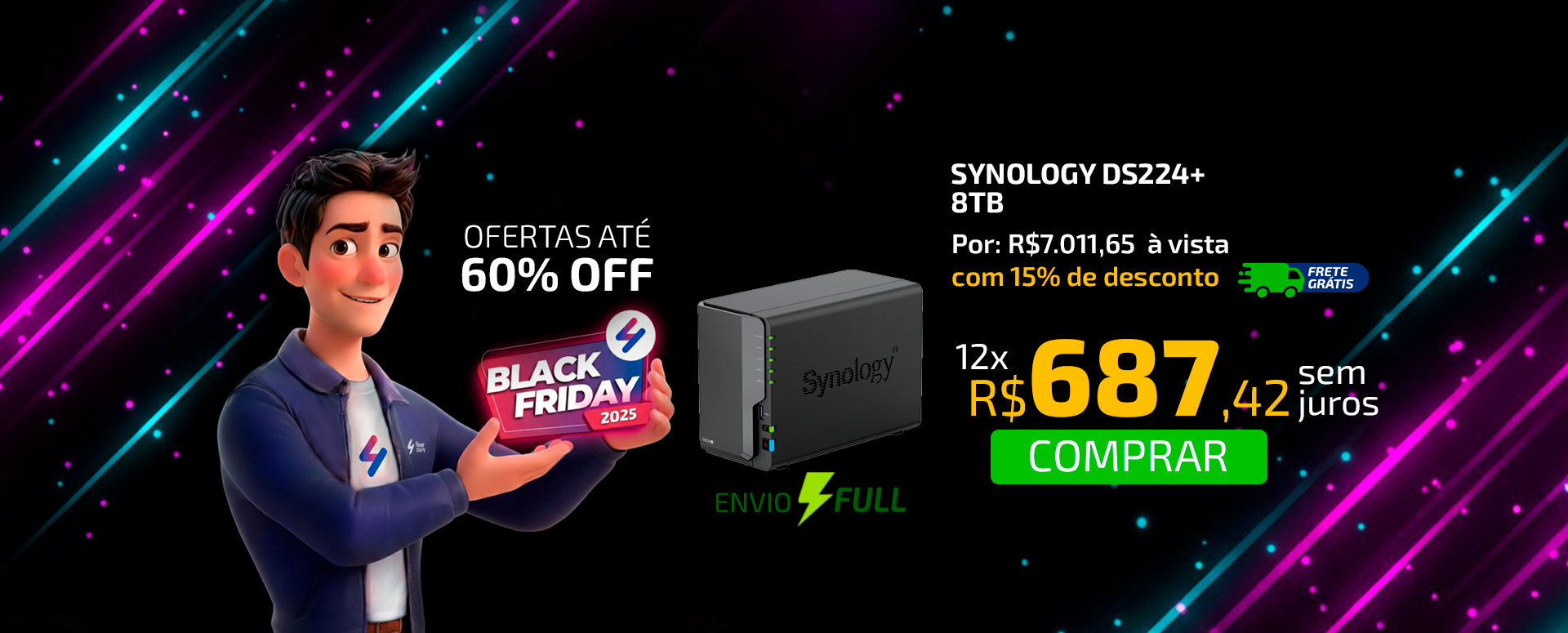 NAS Synology DS224+ - 8TB