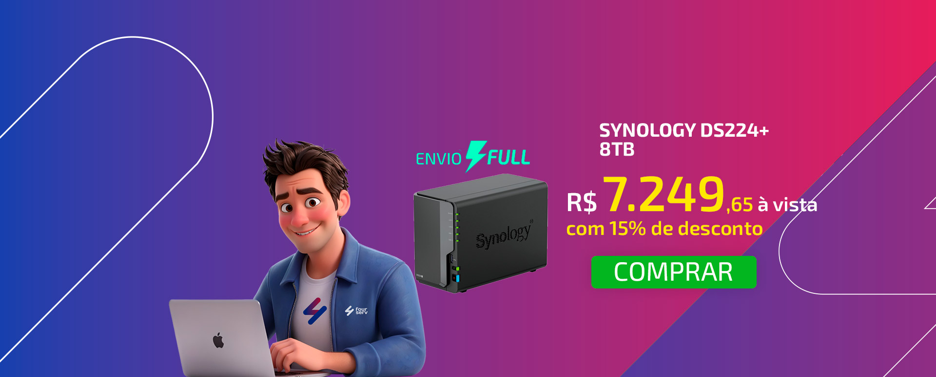 NAS Synology DS224+ - 8TB