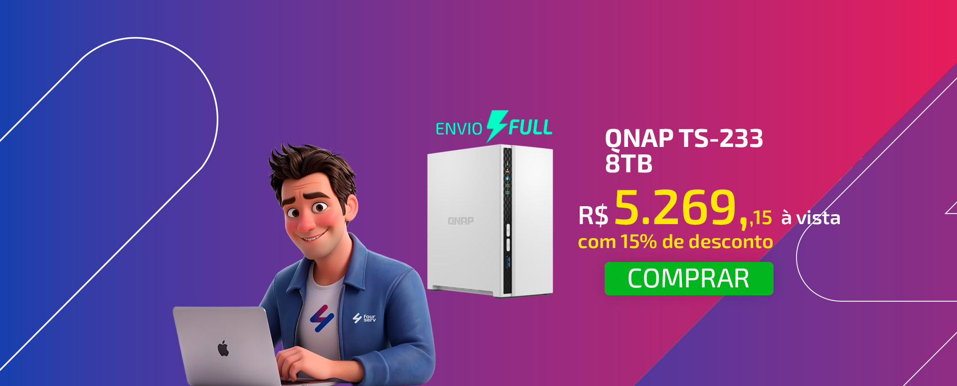 Servidor NAS Qnap TS-233 8TB