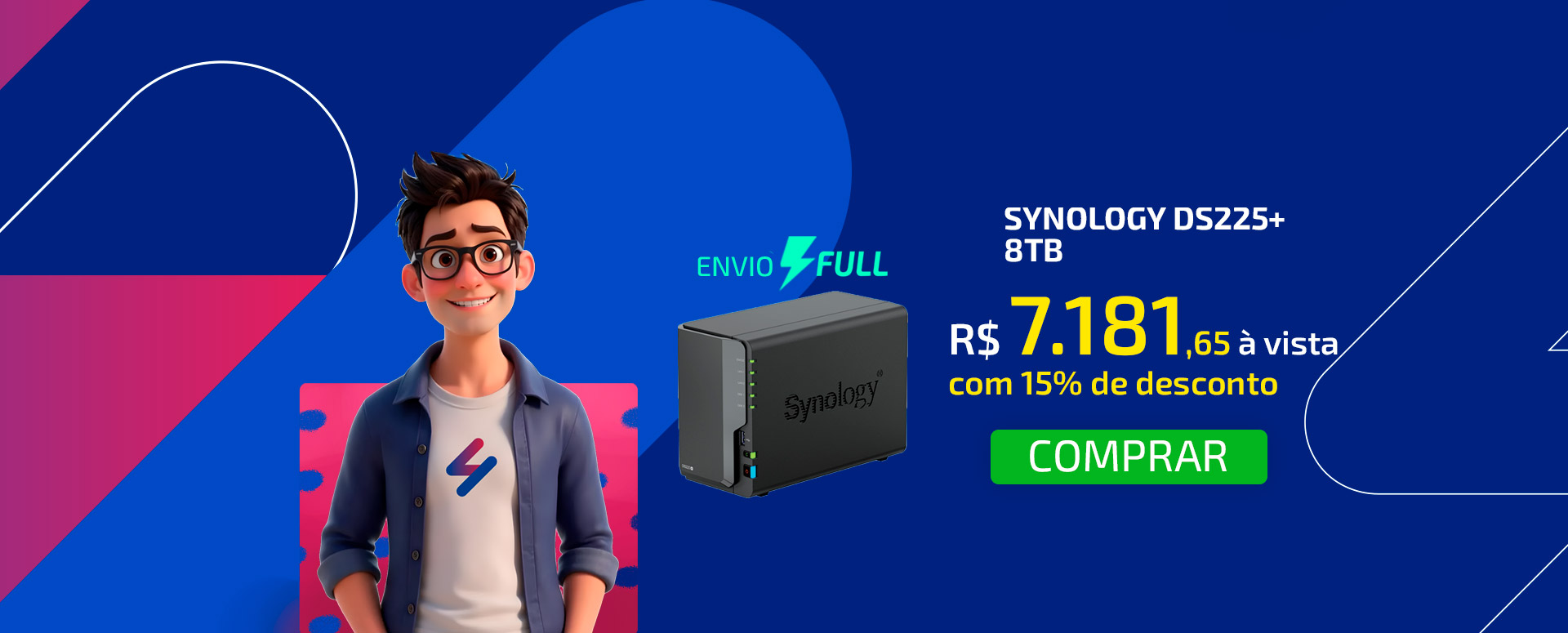 Servidor NAS Synology DS225+ 8TB 