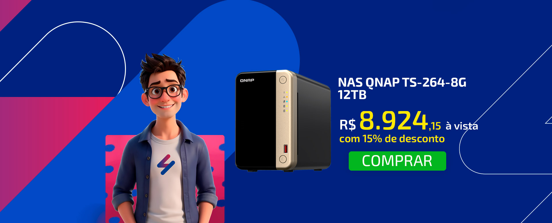 Servidor NAS Qnap TS-264-8G - 12TB