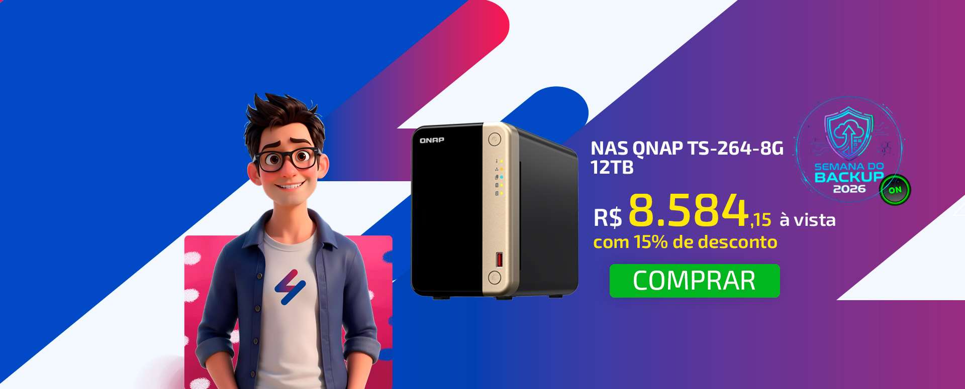 NAS Qnap TS-264-8G - 12TB