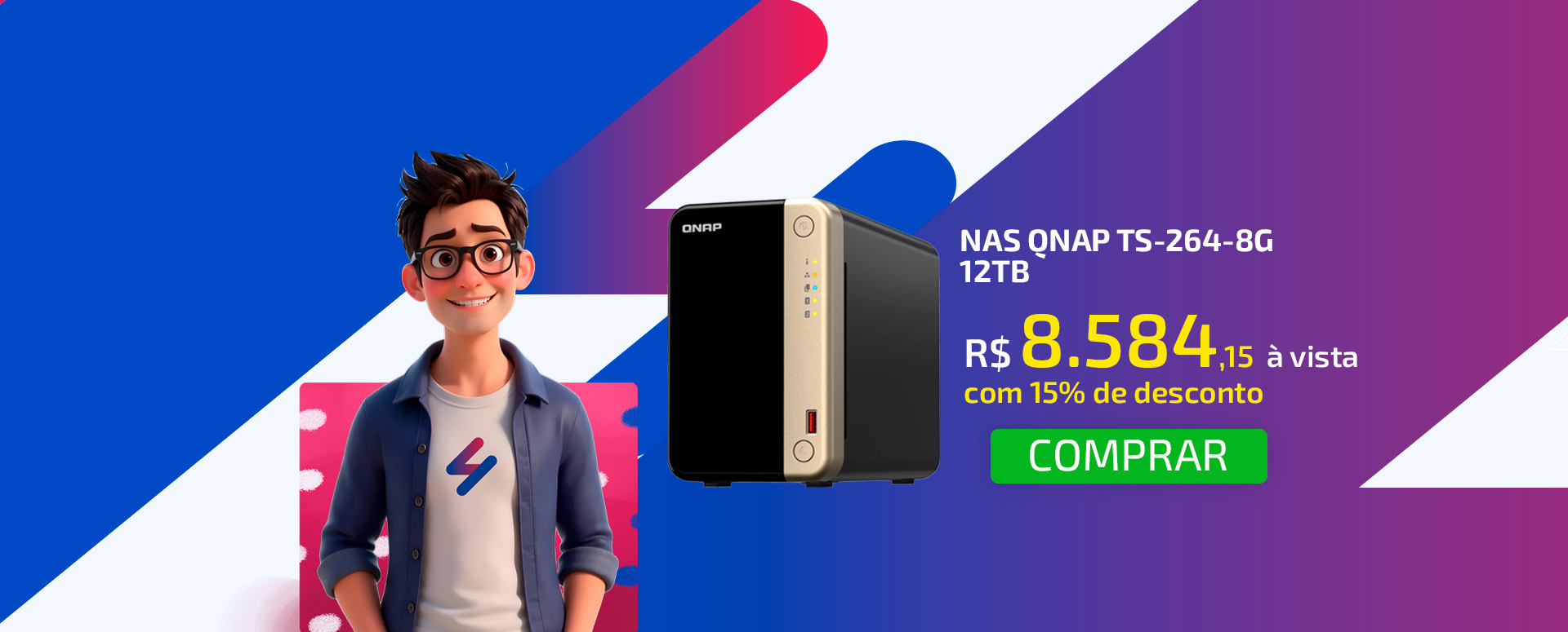 NAS Qnap TS-264-8G - 12TB