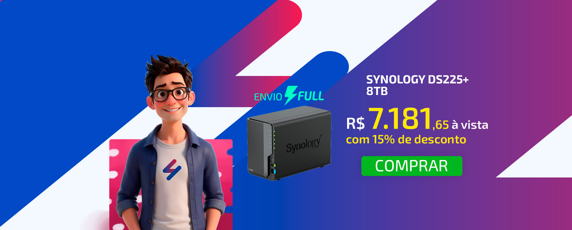 Servidor NAS Synology DS225+ 8TB 