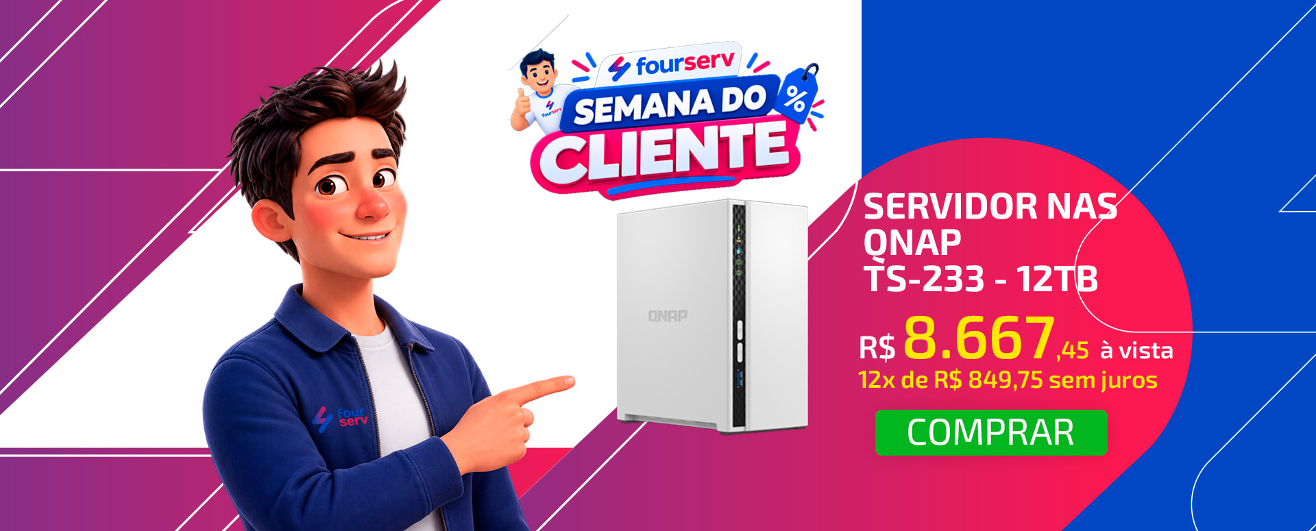 NAS Qnap TS-233 - 12TB