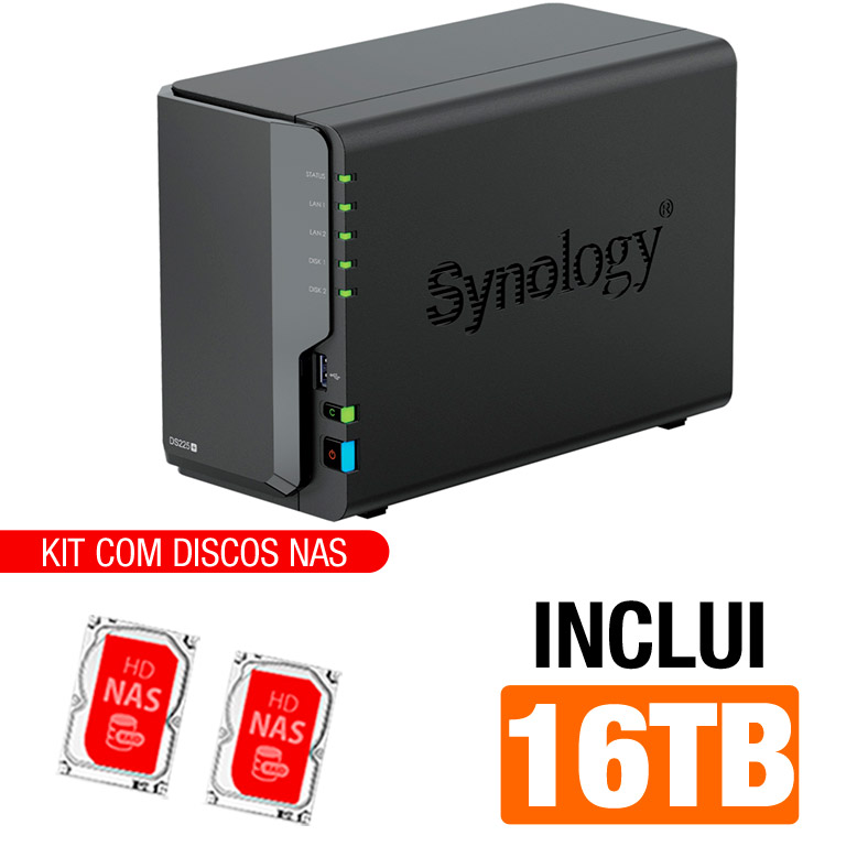 Synology DiskStation DS225+ NAS 本体 Servidor NAS Synology DS225+ 16TB - CPU Quad-Core 2.0 GHz - 2GB