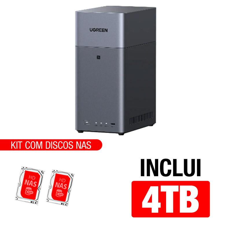 Servidor NAS UGREEN DH2300 - 4TB - Octa-core 2.2 GHz - 4GB RAM