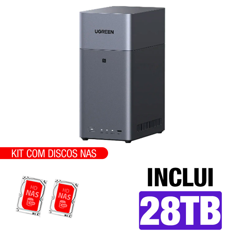 Servidor NAS UGREEN DH2300 - 28TB - Octa-core 2.2 GHz - 4GB RAM