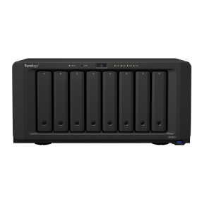 Servidor NAS Synology DS1821+ 80TB - CPU AMD Ryzen Quad-Core 2.2GHz - 4GB DDR4 - 4x 1GbE - Inclui 8 HDs NAS de 10TB