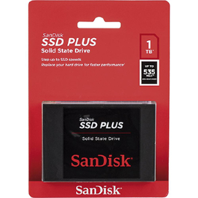 SSD SanDisk Plus - 1TB - 2.5 - SATA - 535 MB/S - MPN: SDSSDA-1T00-G27