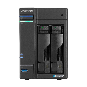 Servidor NAS Asustor AS6702T 2TB - Intel Quad-Core 2.0 GHz - 4GB DDR4 - 2x 2.5GbE - Inclui 2 HDs NAS de 1TB