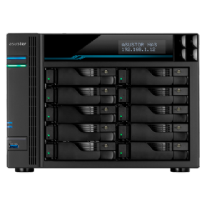 Servidor NAS Asustor AS7110T 200TB - Intel Quad-Core 3.4GHz - 8GB - 1x 10GbE - Inclui 10 HDs NAS de 20TB