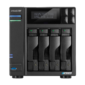 Servidor NAS Asustor AS6704T 40TB - Intel Quad-Core 2.0 GHz - 4GB DDR4 - 2x 2.5GbE - Inclui 4 HDs NAS de 10TB