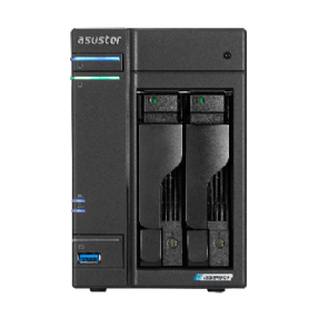 Servidor NAS Asustor AS6702T 16TB - Intel Quad-Core 2.0 GHz - 4GB DDR4 - 2x 2.5GbE - Inclui 2 HDs NAS de 8TB