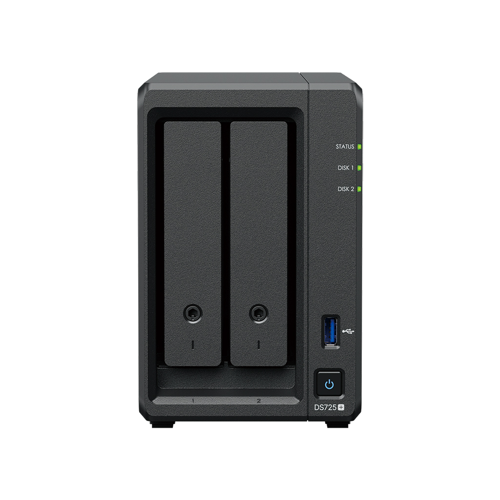 Servidor NAS Synology DS725+ - 8TB - Dual-Core 2.6GHz - 4GB DDR4