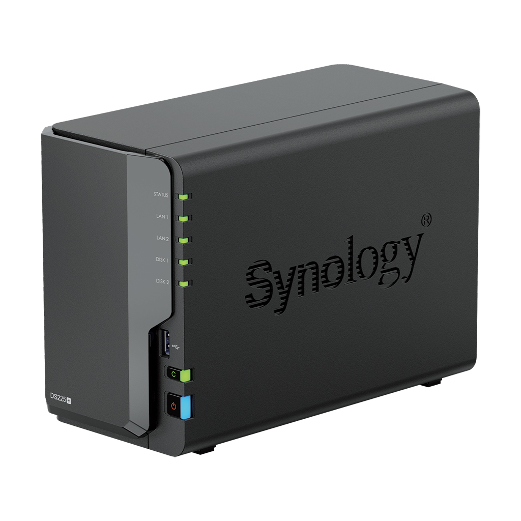 Servidor NAS Synology DS225+ 8TB - CPU Quad-Core 2.0 GHz - 2GB