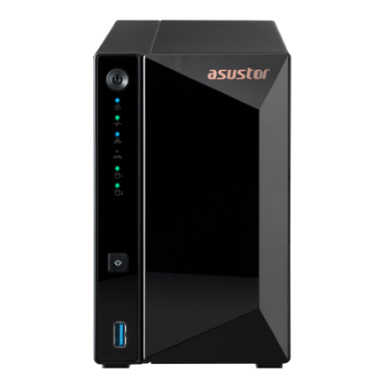 Servidor NAS Asustor AS3302T V.2 12TB - Quad-Core 1.7 Ghz - 2GB RAM - 2.5 Gigabit - Transcodificação 4K - Inclui 2 HDs NAS de 6TB