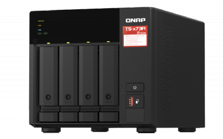 Servidor NAS Qnap - TS-473A-8G - 24TB - Quad-Core 2.2GHz - 8GB RAM - 2x 2.5Gb - Inclui 4 HDs NAS de 6TB