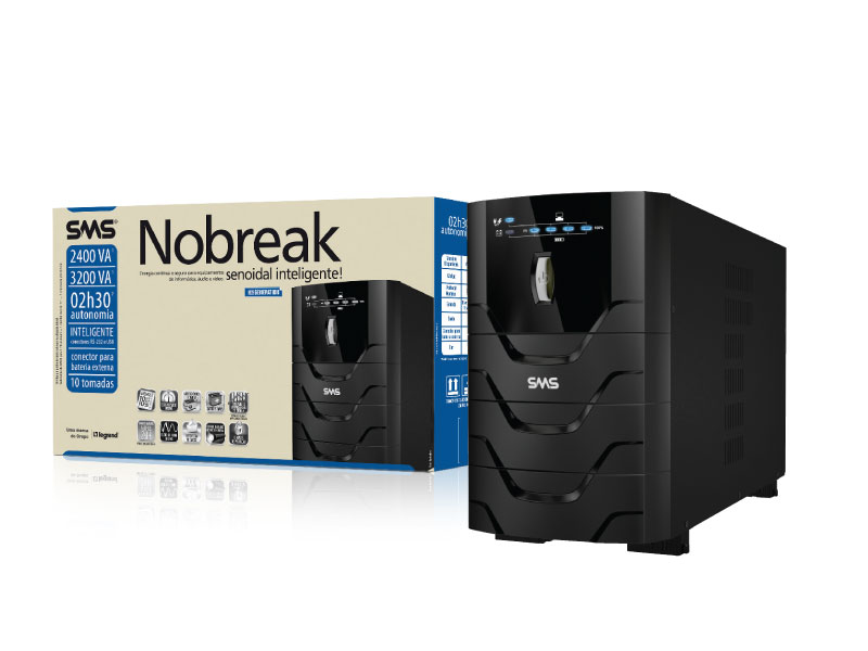 Nobreak SMS Power Sinus NG 3200VA - 27872 - Entrada: Bivolt - Saída: 115v - UPS3200BI
