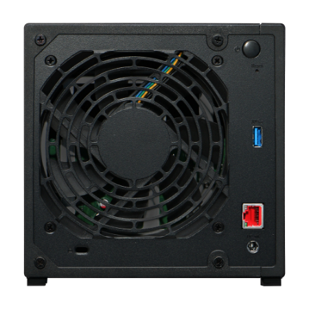 Servidor NAS Asustor AS1104T - 16TB - CPU Quad-Core 1.4GHz - 1GB RAM - 2,5 Gigabit - Transcodificação 4K - Inclui 4 HDs NAS de 4TB