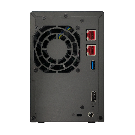 Servidor NAS Asustor AS6702T - 8TB - Intel Quad-Core 2.0 GHz - 4GB DDR4 - 2x 2.5GbE - Inclui 2 HDs NAS de 4TB
