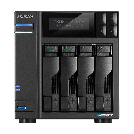 Servidor NAS Asustor AS6704T - 16TB - Intel Quad-Core 2.0 GHz - 4GB - 2x 2.5GbE - Inclui 4 HDs NAS de 4TB