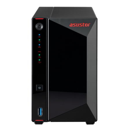 Servidor NAS Asustor AS5402T - 16TB - CPU Intel Quad-core - 4GB RAM - 2x 2.5GbE - Inclui 2 HDs NAS de 8TB