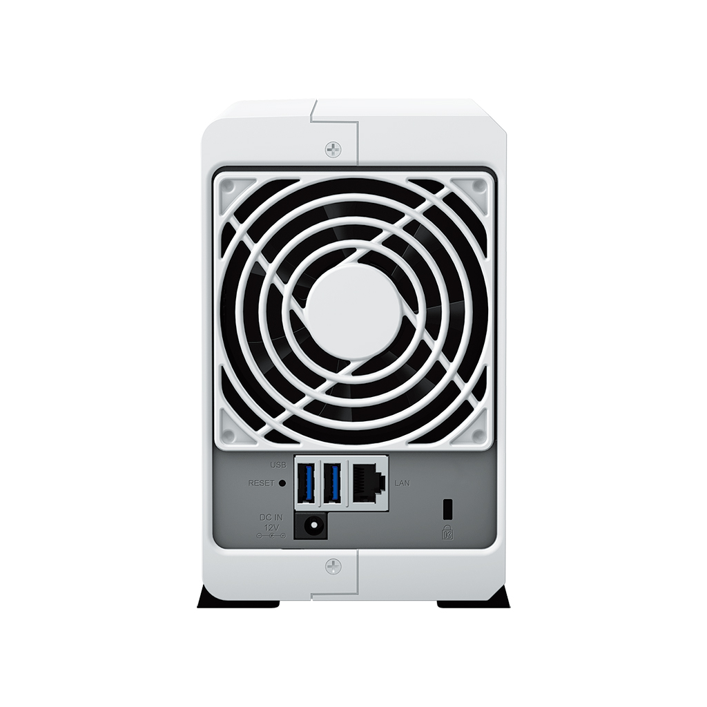 Servidor NAS Synology DS223J - 12TB - CPU Realtek RTD1619B - 1GB DDR4 - 1x 1GbE - Inclui 2 HDs NAS de 6TB