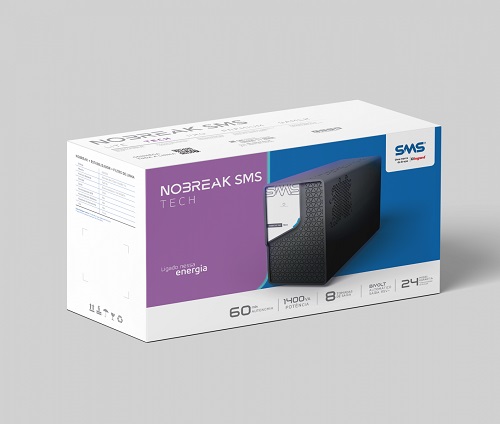 Nobreak SMS Tech 1400VA - 29305 - Entrada: Bivolt - Saída: 115v