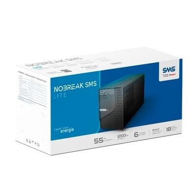 Nobreak SMS Lite 1200VA - 29205 - 6 Tomadas - Entarada Bivolt - Saida 115V