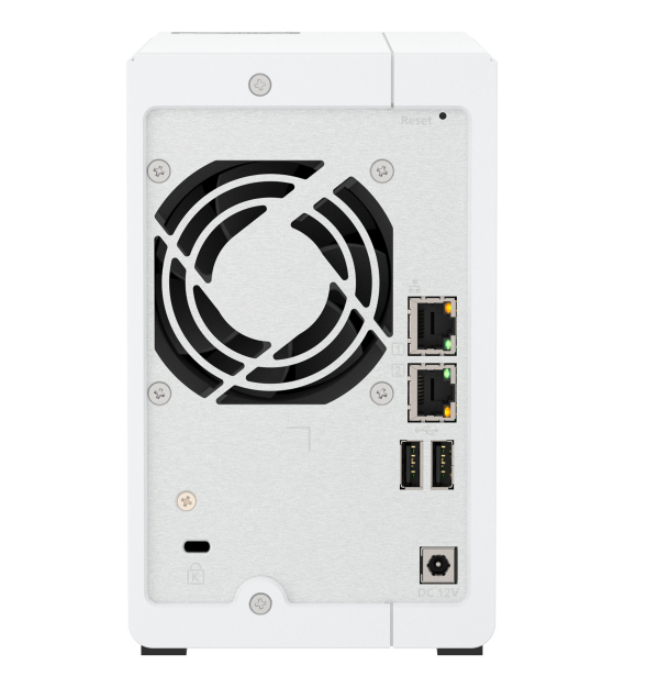 Servidor NAS Qnap TS-216G - 16TB - Quad-Core 2.0Ghz - 4GB RAM - 1x 2.5GBe - Inclui 2 HDs NAS de 8TB